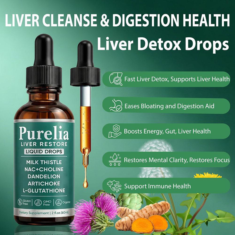 Herbal Wellness Drops - หยดสมุนไพรเพื่อสุขภาพประจำวัน 60 มล. ผสมสารสกัดจากมิลค์ธิสเทิล, NAC โคลีน,