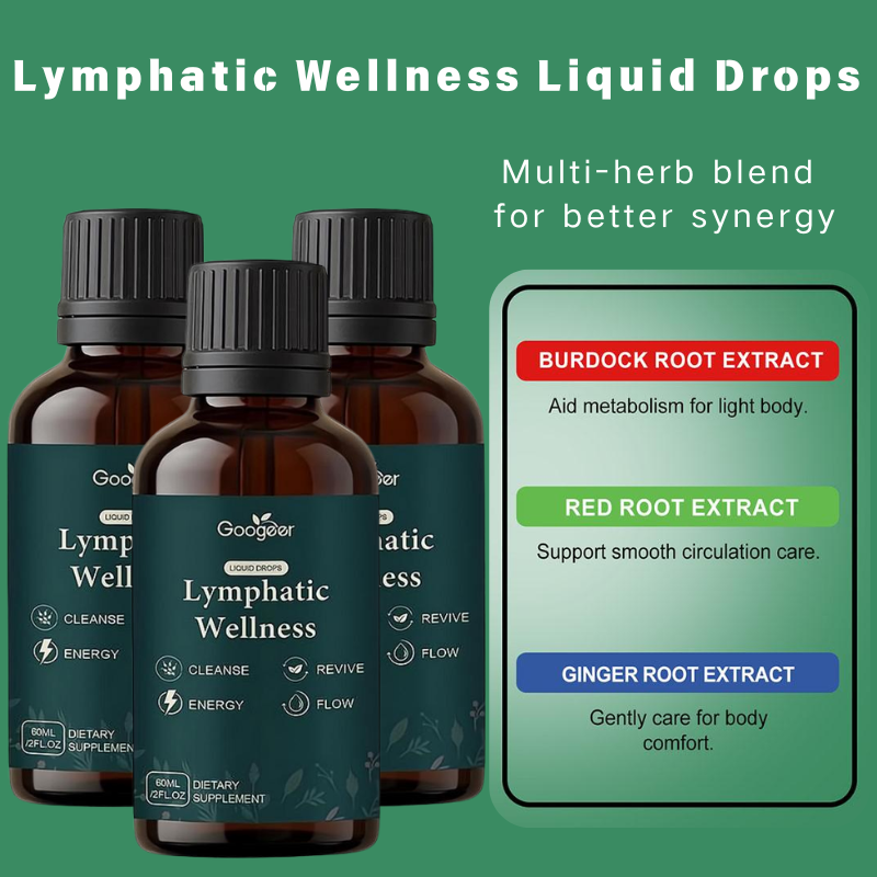 Herbal Wellness Drops - หยดของเหลวเสริมสร้างระบบน้ำเหลือง 60 มล. ผลิตภัณฑ์เสริมอาหารสมุนไพรธรรมชาติ ช่วยเพิ่มการไหลเวียนโลหิต บำรุงร่างกายทุกวัน