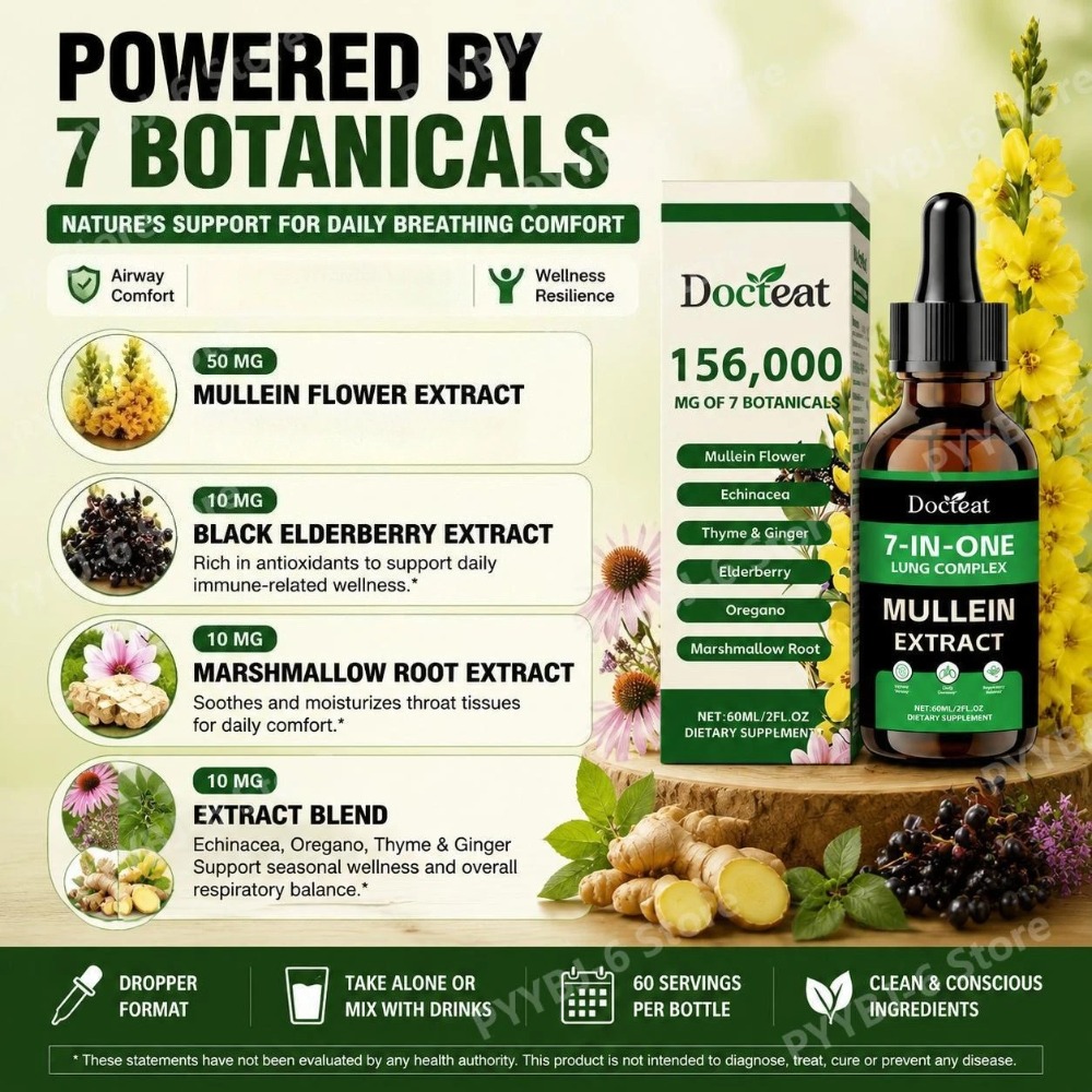 ด็อกทีท 7-in-1 สารสกัดมัลลีนแบ - Herbal Wellness Drops บทวิจารณ์และราคา